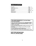 Preview for 2 page of Craftsman 7-IN. BUFFER / POLISHER 172.10721 Owner'S Manual