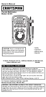 Craftsman 82351 User Manual preview