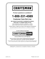 Preview for 72 page of Craftsman 917.20393 Operator'S Manual