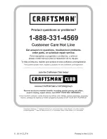 Preview for 72 page of Craftsman 917.203930 Operator'S Manual