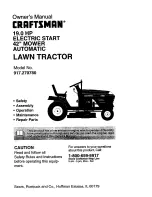 Preview for 1 page of Craftsman 917.270780 Owner'S Manual