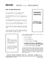 Preview for 28 page of Craftsman 917.372301 Owner'S Manual