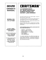 Preview for 30 page of Craftsman 917.3773 Owner'S Manual