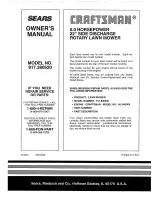 Preview for 20 page of Craftsman 917.380520 Owner'S Manual