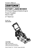 Preview for 1 page of Craftsman 944.367652 Owner'S Manual