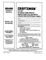 Preview for 32 page of Craftsman 944.627592 Owner'S Manual