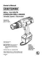 Preview for 1 page of Craftsman 973.111491 Owner'S Manual