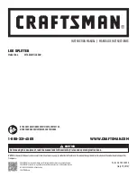 Preview for 1 page of Craftsman CMXGLAM1143200 Instruction Manual