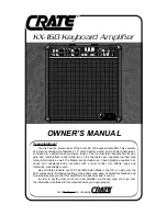 Crate KX-160 Owner'S Manual preview