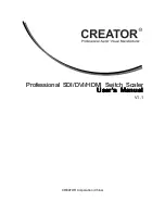 Preview for 1 page of Creator CR-SC-390 User Manual