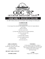 Creek Company ODC 915 Assembly Instructions Manual preview