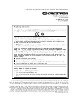 Preview for 2 page of Crestron ATC-AUDIONET Operations & Installation Manual