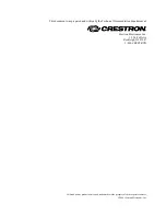 Preview for 2 page of Crestron C2N-TFM Operation Manual