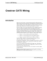 Preview for 5 page of Crestron CAT5 Reference Manual