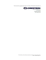 Preview for 2 page of Crestron CNX-B12 Operations & Installation Manual