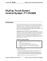 Preview for 5 page of Crestron FT-TSC600 FlipTop Operations & Installation Manual