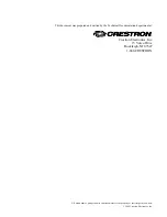 Preview for 2 page of Crestron infiNET EX MLX-2 Operation Manual