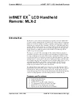 Preview for 5 page of Crestron infiNET EX MLX-2 Operation Manual