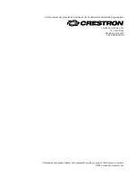 Preview for 2 page of Crestron Isys TPS-3000 Operation Manual