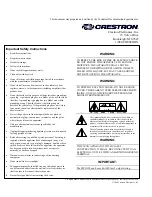 Preview for 2 page of Crestron MPS-250 Operation Manual