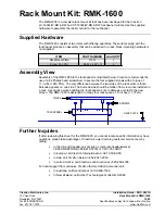 Preview for 1 page of Crestron RMK-1600 Installation Manual