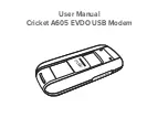 Preview for 1 page of Cricket A605 EVDO User Manual