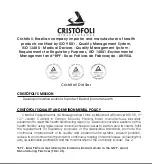 Cristofoli Distiller Manual preview