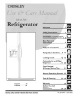 Preview for 1 page of Crosley CRSE234JSM0 Use & Care Manual