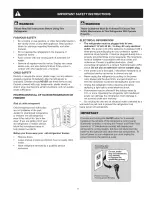 Preview for 3 page of Crosley CRSE234JSM0 Use & Care Manual