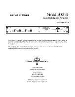 Cross Technologies 1583-10 Instruction Manual preview