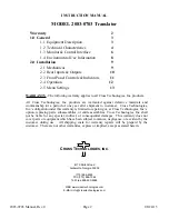 Preview for 2 page of Cross Technologies 2083-0703 Instruction Manual