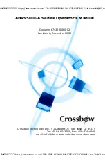 Preview for 1 page of Crossbow Technology AHRS500GA Series Operator'S Manual