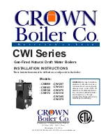 Preview for 1 page of Crown Boiler CWI Series Installation Instructions Manual