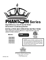 Preview for 1 page of Crown Boiler PHNTM080 Installation And Operation Instructions Manual
