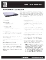 Preview for 1 page of CRU Dataport Multi-Lane DataPAK User Manual