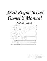 Preview for 1 page of Cruisers Yachts 2870 rogue series Owner'S Manual