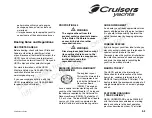 Preview for 9 page of Cruisers Yachts 520 Express Series Owner'S Manual