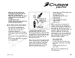 Preview for 11 page of Cruisers Yachts 520 Express Series Owner'S Manual