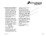 Preview for 121 page of Cruisers Yachts 520 Express Series Owner'S Manual