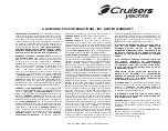 Preview for 139 page of Cruisers Yachts 520 Express Series Owner'S Manual