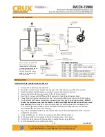 Preview for 2 page of Crux RVCCH-75WM Quick Start Manual