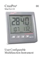 CruzPro MaxVu110 User Manual preview