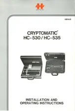 Preview for 1 page of CRYPTO AG CRYPTOMATIC HC-530 Installation And Operating Instructions Manual