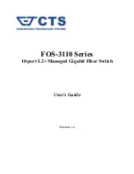 CTS FOS-3110 Series User Manual preview