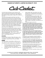 Preview for 32 page of Cub Cadet 31AE9P3W710 Operator'S Manual