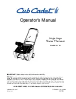 Cub Cadet 521E Operator'S Manual preview