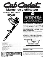 Preview for 9 page of Cub Cadet BP226 Operator'S Manual