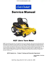 Cub Cadet RZT 17 Service Manual preview