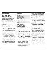 Preview for 2 page of Cuisinart CH-4A Series Instruction/Recipe Booklet