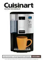 Cuisinart Coffee On Demand DCC-3000 Instruction Booklet preview